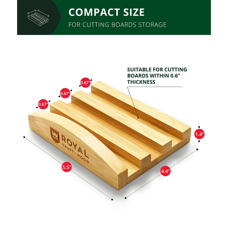 Royal Craft Wood Cutting Board Organizer Cutting Board Stand And